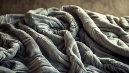 Comfortable plush disordered gray cover