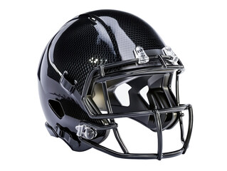 Fototapeta premium Isolated Dark Carbon Fiber American Football Helmet