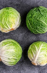 Fototapeta premium cabbage on wooden table