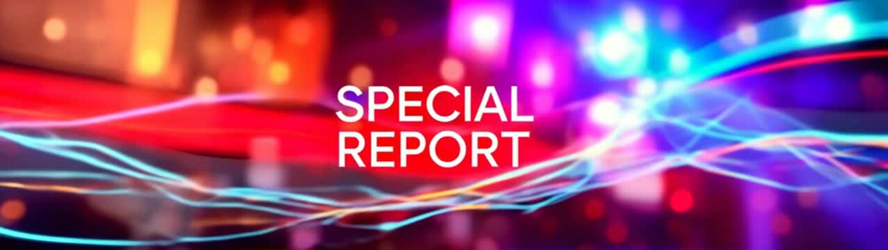 Blurry image of a neon sign Special report