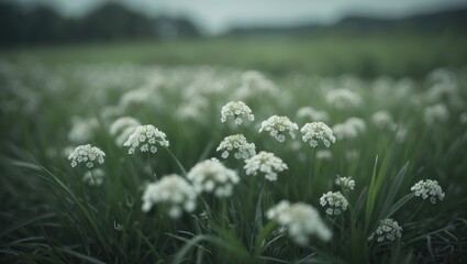 Obraz premium Carrot grass and congress grass are flowering plants commonly found in nature.