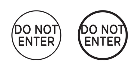 Do not enter sign