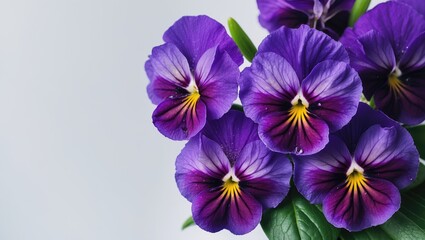 Isolated purple African violet on background