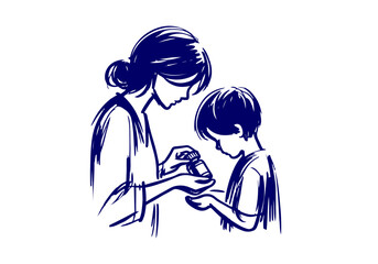 Pill bottle Hand drawn sketch vector illustration