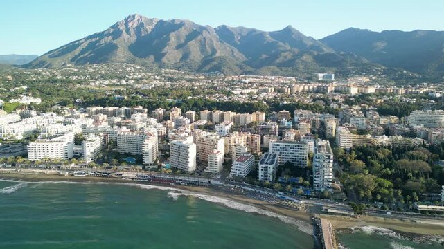 Aerial view of Marbella, Andalusia. Southern Spain