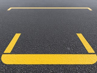 Parking space marking on asphalt