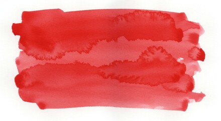 Abstract Red Watercolor Stain Texture on White Background