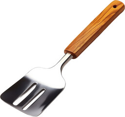 Fototapeta premium Stainless Steel Spatula with Wooden Handle