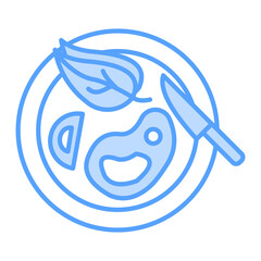 breakfast icon style blue