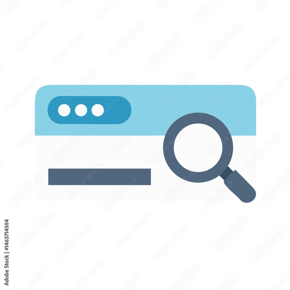 Fototapete search bar with magnifying glass icon representing web search and navigation