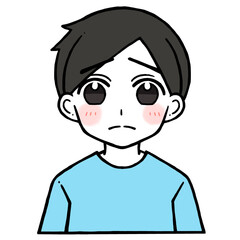 悲しむ男性のイラスト