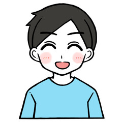 笑顔の男性のイラスト