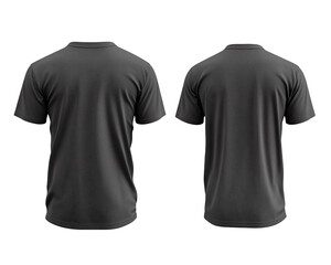 a front and back view of a black shirt