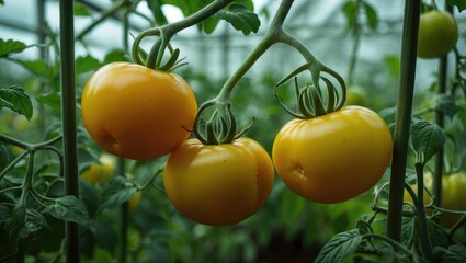 Detailed View of Yellow Bell Peppers with Blossom End Rot Issue