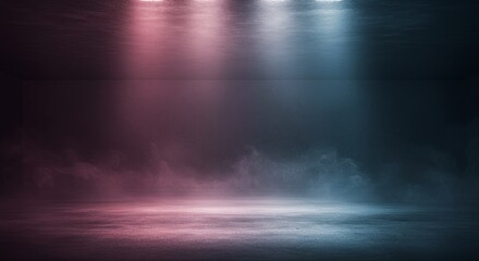 Abstract Smoky Background with Red and Blue Lighting Effect