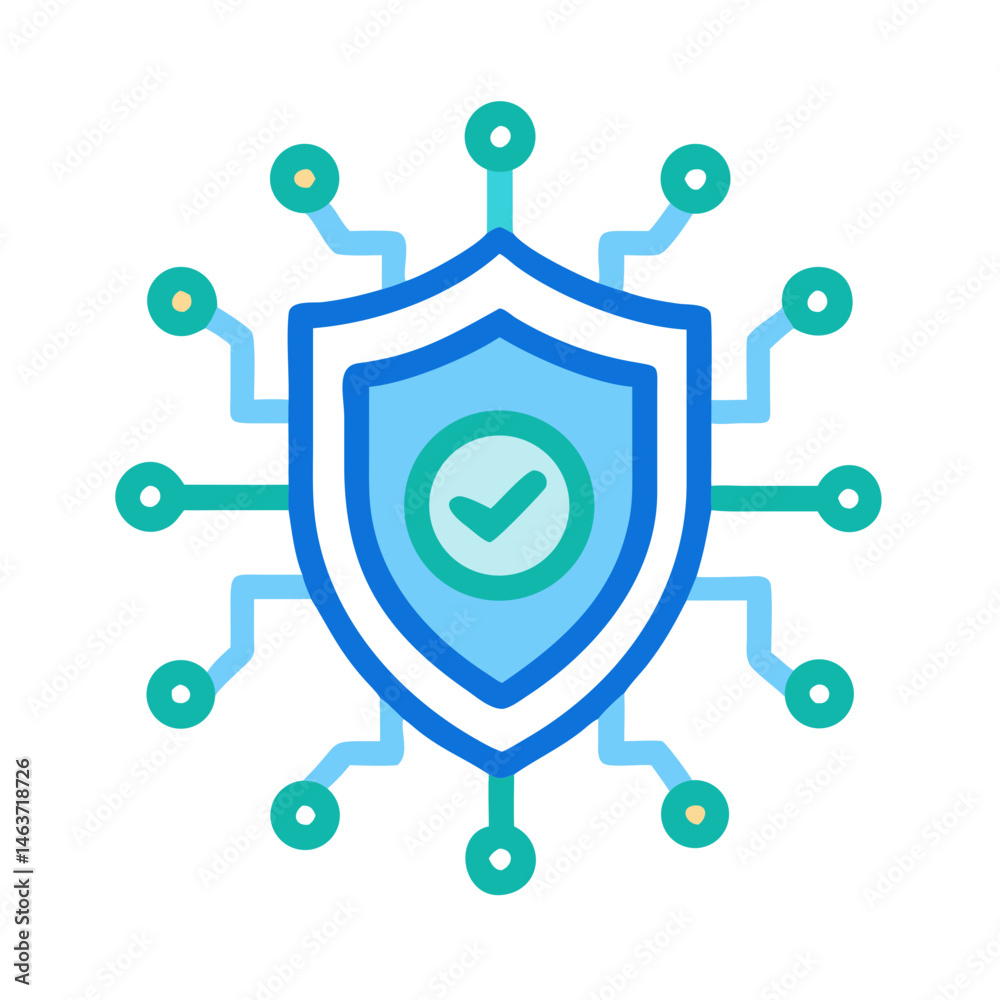 Aufkleber shield icon representing general cybersecurity and data protection