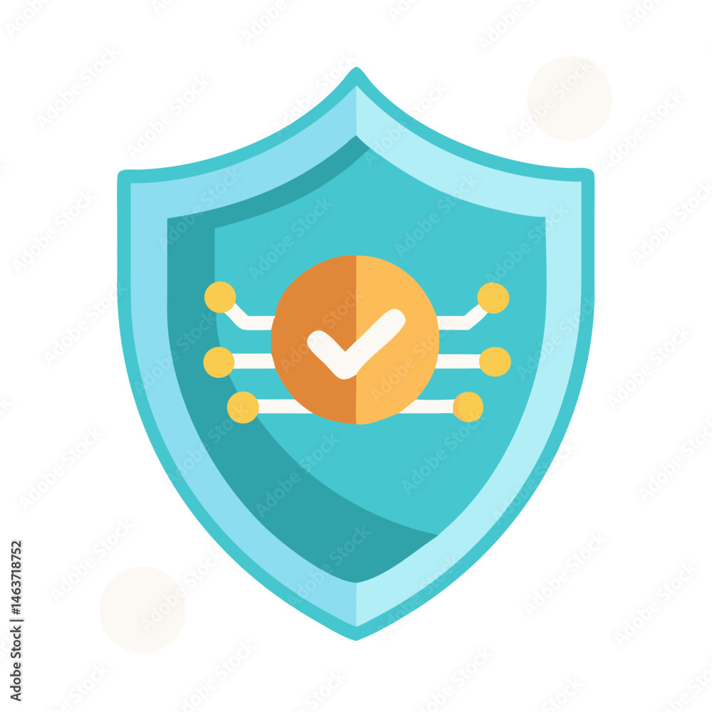 Aufkleber shield icon representing general cybersecurity and data protection