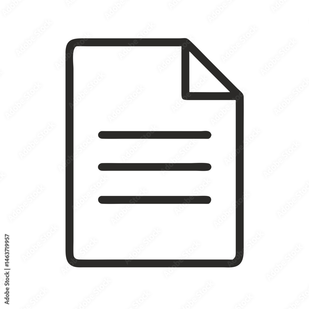 Poster Single Page Document Icon Representing Plain File and Simple Document
