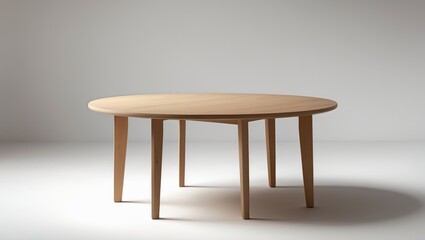 Brown wooden circular dining table for contemporary settings