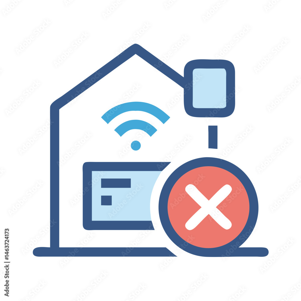 Aufkleber Smart Home with File Removal Symbol Representing Digital Decluttering and Data Management