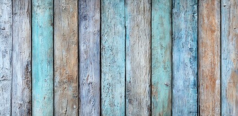 Obraz premium Vintage Wooden Planks Background with Aged Paint