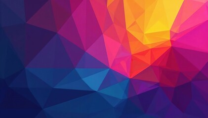Obraz premium Abstract geometric shapes with vibrant color gradients, texture, bright, bold