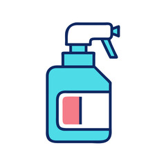 Fototapeta premium Spray Bottle Icon Representing Cleaning Product and Household Sanitizer