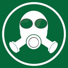 Danger vector signs collection. Gas mask sign, logo, badge, icon, sticker, label, emblem, stamp, symbol, black, line, flat vector, isolated illustration.