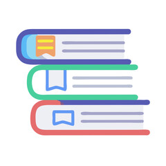 Fototapeta premium Stack of Language Books Icon Representing Multilingual Learning and Education