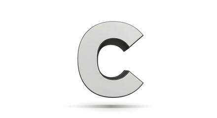 Fototapeta premium Letter C Isolated on White Background