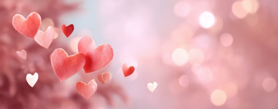 Romantic Heart-Shaped Illustration Background