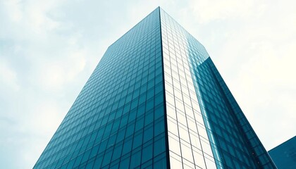 Sleek glass skyscraper, abstract lines, modern corporate architecture, modern architecture, steel