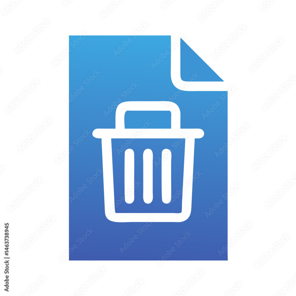 Aufkleber Trash Bin Icon Representing File Disposal or Data Deletion
