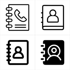 contact icon set

