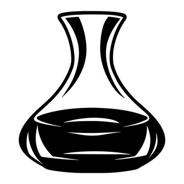 black wine decanter simple design clip art preview
