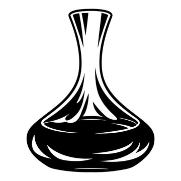 black wine decanter graphic design clip art preview