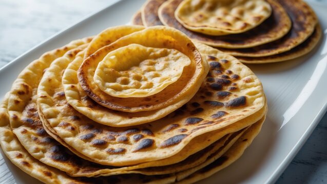 Lacha Paratha from a Top View Perspective