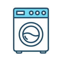 Washing Machine Icon Representing Laundry Appliance and Garment Cleaning