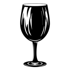 Elegant wine glass silhouette art showcasing refined minimalistic artistic presentation