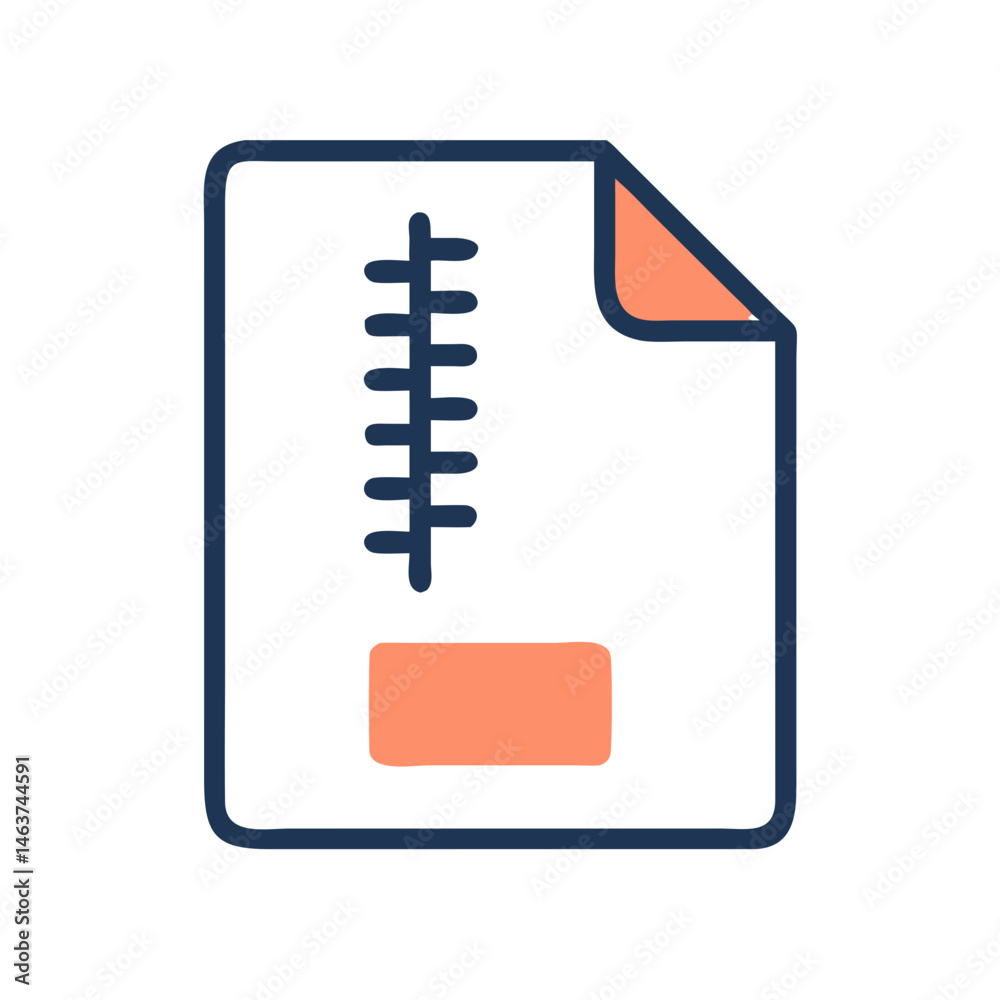 Poster Zippered Document Icon Representing Compressed File and Data Archiving