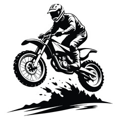 Motorcycle rider on a sport red bike, isolated for speed and transport