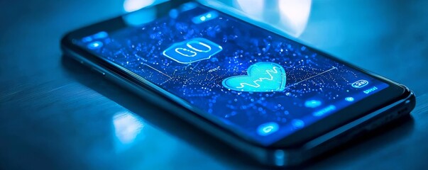 A close-up view of a digital health application on a smartphone.