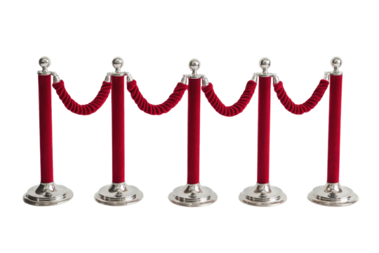 Red velvet rope barriers (1)