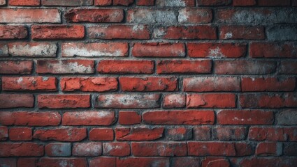 Naklejka premium Construction-themed banner featuring old red brick wall texture