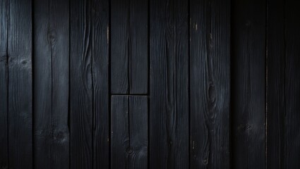 Obraz premium Black textured wooden surface with rustic planks