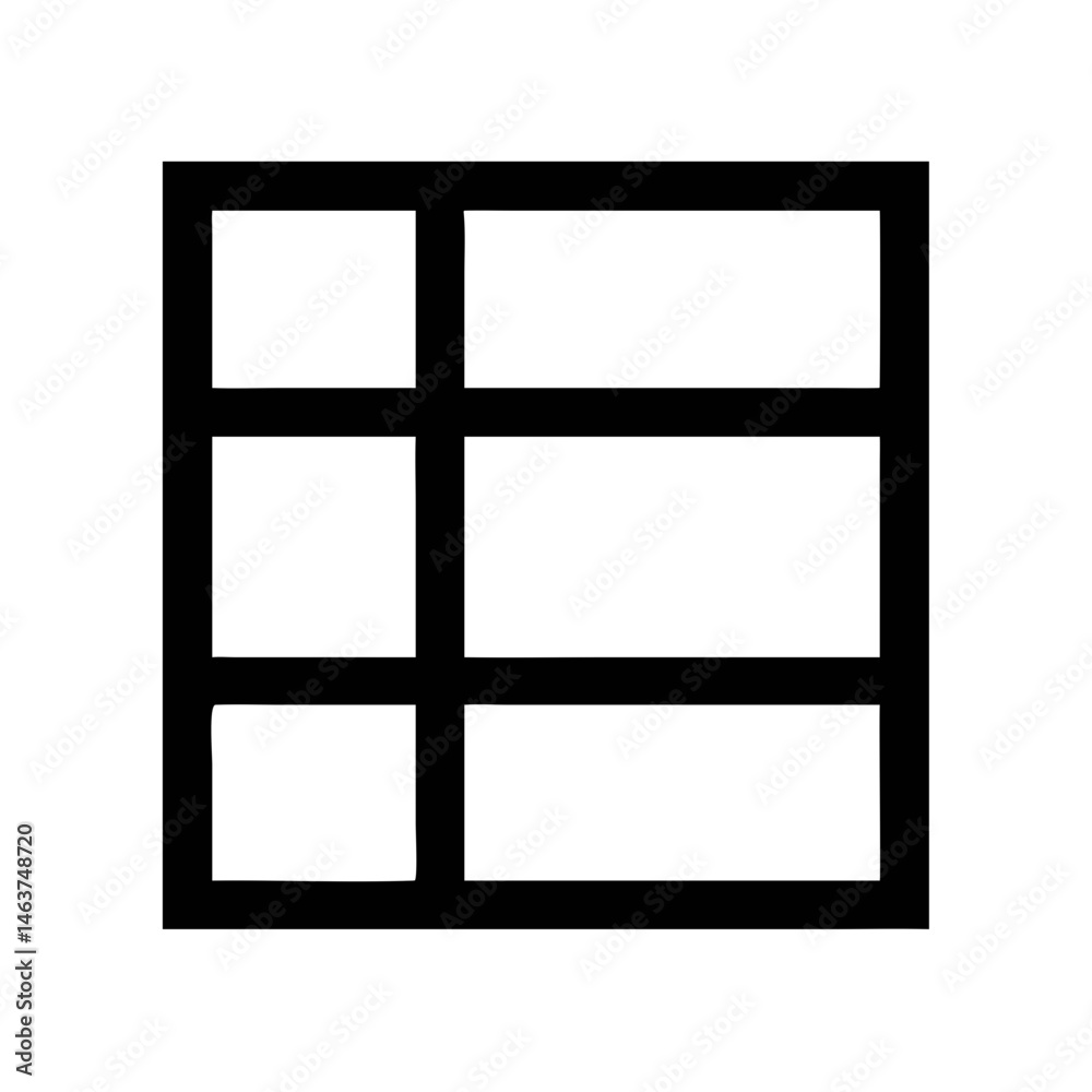 Leinwandbilder grid layout template icon representing content arrangement and structured design