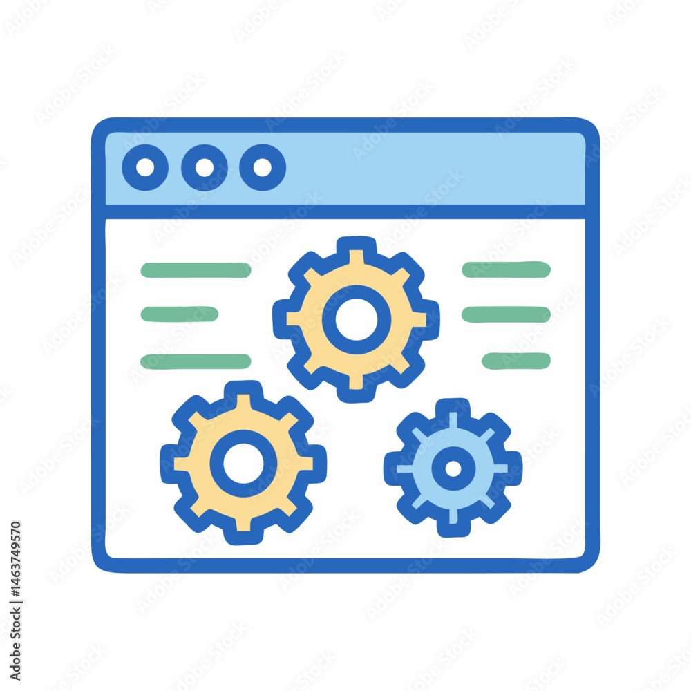Fototapete interface with gear icon representing design settings and configuration tools
