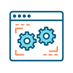Obraz premium Interface with Gear Icon Representing Design Settings and Configuration Tools