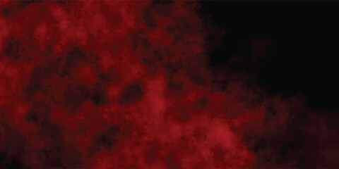 Abstract Red Cloud Scene with Eerie Black Smoke Patterns

