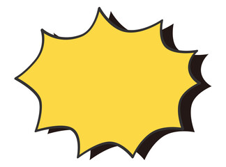 黒い影のトゲトゲの吹き出し　6